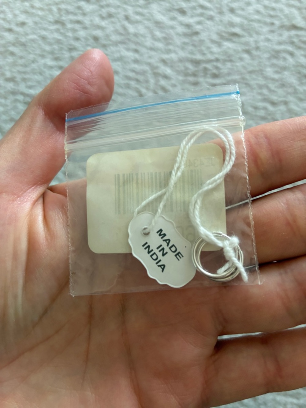 White Made in India silver earrings